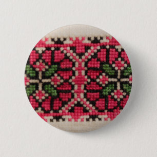 Ukrainian Embroidery 2 Inch Round Button
