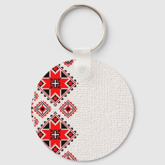 Ukrainian embroidery keychain (Front)