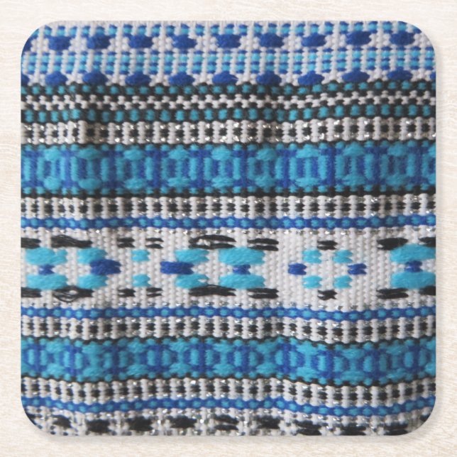 Ukrainian Embroidery Square Paper Coaster (Front)