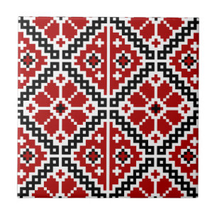 Ukrainian embroidery tile