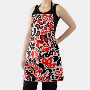 Ukrainian ethnic folk art floral pattern absrtact apron