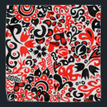 Ukrainian ethnic folk art floral pattern absrtact  bandana<br><div class="desc">Folklore pattern with Ukrainian flag colours blue and yellow</div>