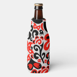 Ukrainian ethnic folk art floral pattern absrtact  bottle cooler