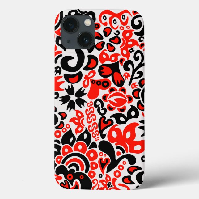 Ukrainian ethnic folk art floral pattern absrtact  Case-Mate iPhone case (Back)