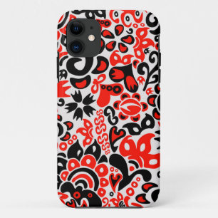 Ukrainian ethnic folk art floral pattern absrtact  iPhone 11 case