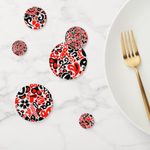 Ukrainian ethnic folk art floral pattern absrtact confetti