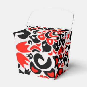 Ukrainian ethnic folk art floral pattern absrtact  favor box