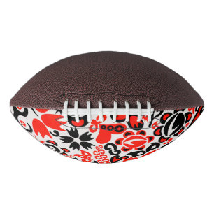 Ukrainian ethnic folk art floral pattern absrtact  football
