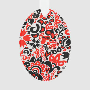 Ukrainian ethnic folk art floral pattern absrtact ornament