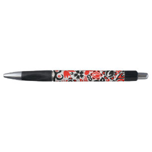Ukrainian ethnic folk art floral pattern absrtact pen