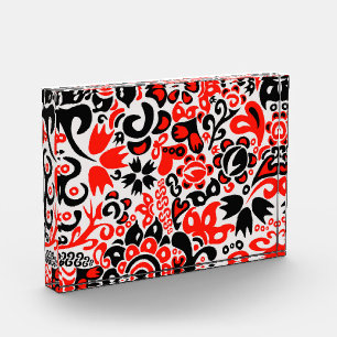 Ukrainian ethnic folk art floral pattern absrtact  photo block