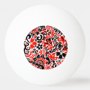 Ukrainian ethnic folk art floral pattern absrtact  ping pong ball