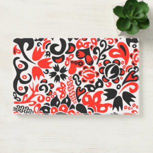 Ukrainian ethnic folk art floral pattern absrtact post-it notes