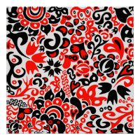 Ukrainian ethnic folk art floral pattern absrtact