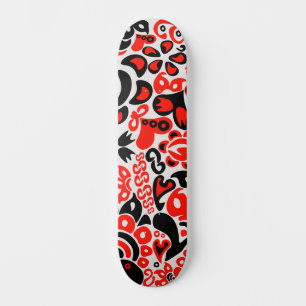 Ukrainian ethnic folk art floral pattern absrtact  skateboard