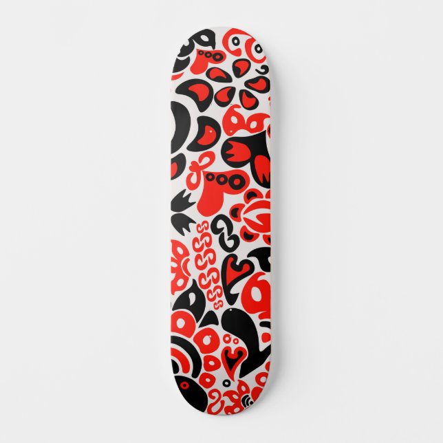Ukrainian ethnic folk art floral pattern absrtact  skateboard (Front)