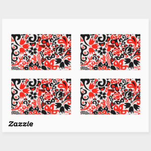 Ukrainian ethnic folk art floral pattern absrtact  sticker