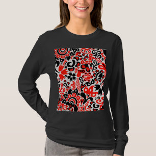 Ukrainian ethnic folk art floral pattern absrtact T-Shirt
