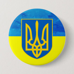 Ukrainian Flag 3 Inch Round Button