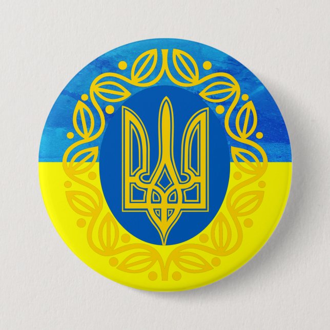 Ukrainian Flag Button (Front)