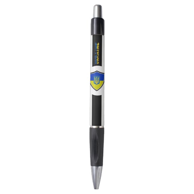 Ukrainian flag-coat arms pen (Front Vertical)