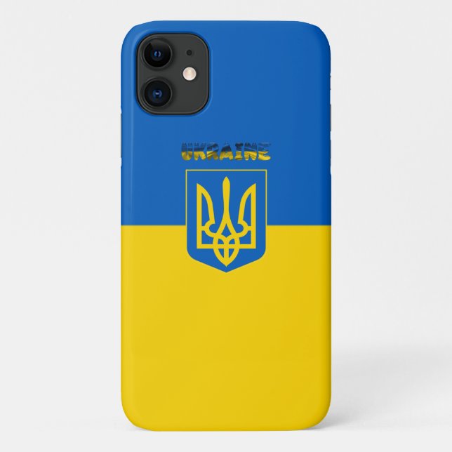 Ukrainian flag-coat of arms Case-Mate iPhone case (Back)