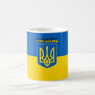 Ukrainian flag-Coat of arms Coffee Mug