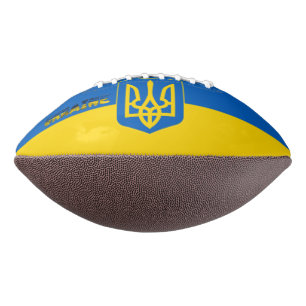 Ukrainian flag-coat of arms football