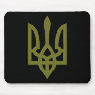 Ukrainian Flag Crest Symbol Sign Logo Ukraine  Mouse Pad