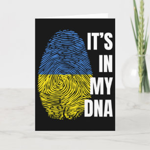 Ukrainian Flag Dna Fingerprint Ukraine  Card