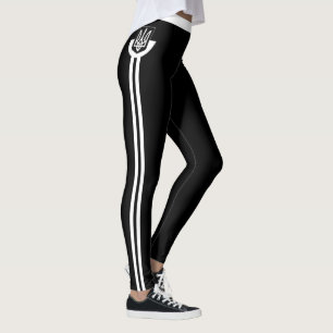 Ukrainian flag, Emblem & Ukraine - Black / White Leggings