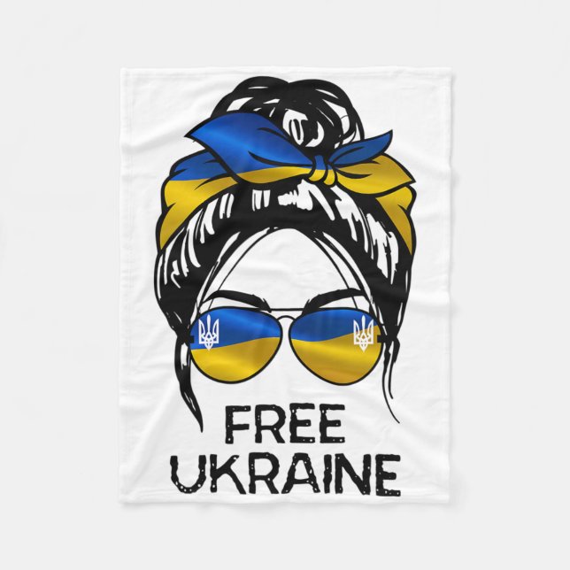 Ukrainian Flag  Fleece Blanket (Front)