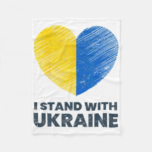 Ukrainian Flag - I Stand With Ukraine Flag 1  Fleece Blanket
