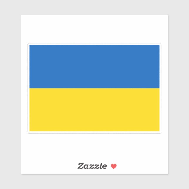Ukrainian flag. I support Ukraine. (Sheet)