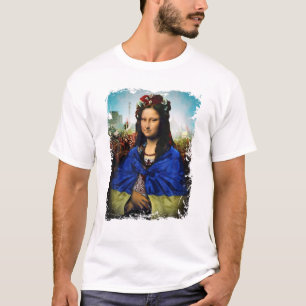 Ukrainian Flag Mona Lisa Ukraine Ukrajina Cool Des T-Shirt