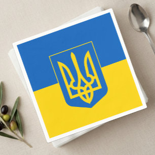 Ukrainian Flag Napkins, Ukraine party /sports Napkin