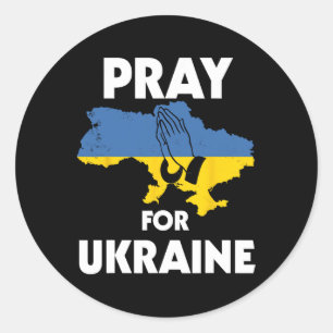 Ukrainian Flag National Ukraine Ukrajina Cool Desi Classic Round Sticker