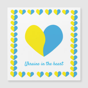 Ukrainian flag on heart simple design
