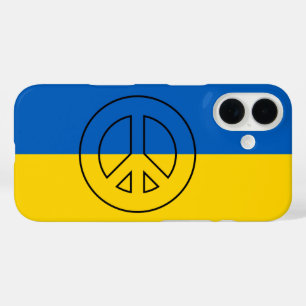Ukrainian flag peace sign iPhone 16 case