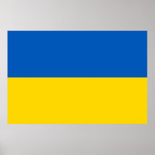 Ukrainian flag.  poster
