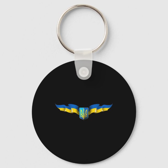 Ukrainian Flag Pride Ukraine  Keychain (Front)