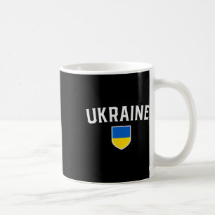 Ukrainian Flag Shield Clic Sporting Bydge Style  Coffee Mug