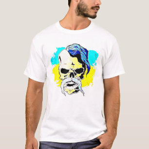 Ukrainian Flag Skull Cossack Perfect For Ukraine L T-Shirt