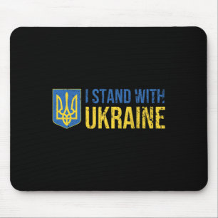 Ukrainian Flag Supporting Ukraine I Stand With Ukr Mouse Pad