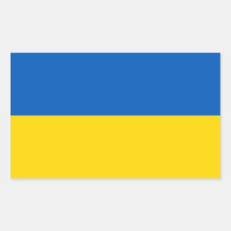 Ukrainian flag. Supporting Ukraine Sticker