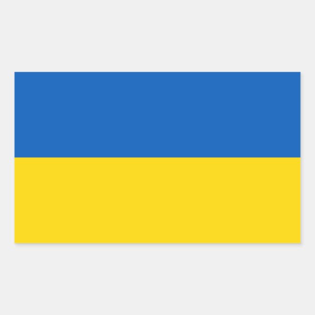 Ukrainian flag. Supporting Ukraine Sticker (Front)