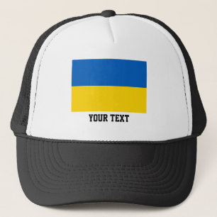 Ukrainian flag trucker hat