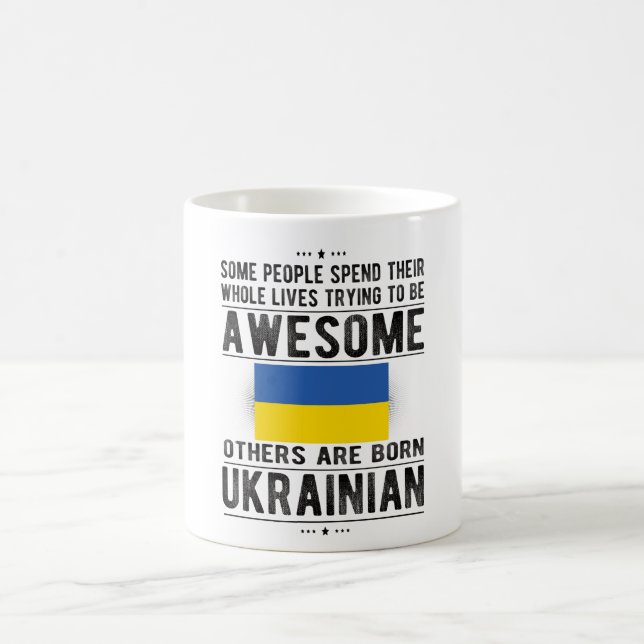 Ukrainian Flag Ukraine Heritage Ukrainian Roots Coffee Mug (Center)
