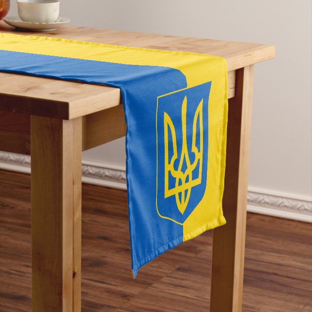Ukrainian flag & Ukraine Kitchen / Table Runner (In Situ)