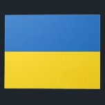 Ukrainian Flag (Ukraine) Notepad<br><div class="desc">This design features the national flag of Ukraine, which is a country in Eastern Europe. Ukraine borders Russia to the east and north-east; Belarus to the north; Poland, Slovakia and Hungary to the west; and Romania, Moldova and the Black Sea to the south. Ukraine is the second largest country in...</div>